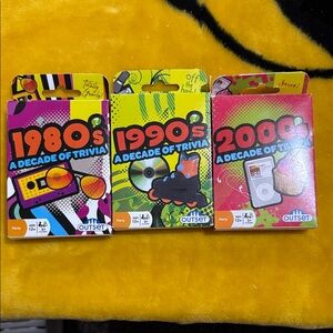 Decades card trivia games